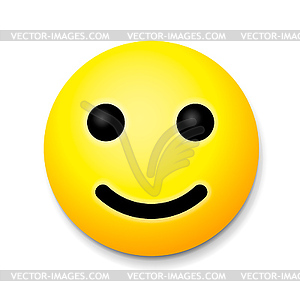 Yellow laughing happy smile, emoji smile symbol - vector clipart