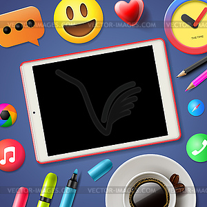Social media connecting blog - vector image
