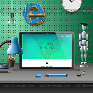 Training Development, online education concept - vector clipart / vector image