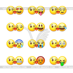 Set of emoticons, emoji ,  - royalty-free vector clipart