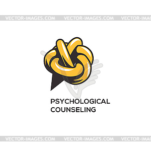 Counseling psychology, logotype - vector clipart