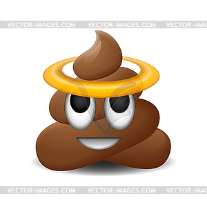 Emoji of holy shit with smiley face - vector clipart