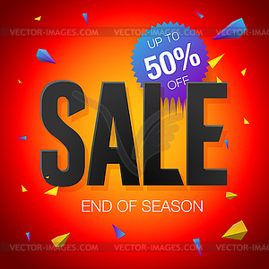 Final sale poster or flyer design. End of season - royalty-free vector image