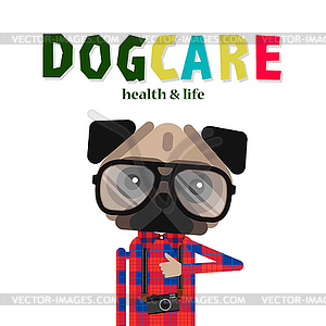 Dog care concept design, pet shop, dog shop,  - vector clipart