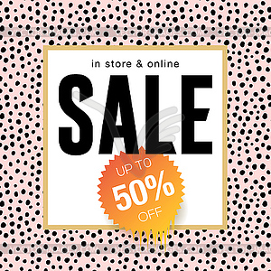 Sale banner template design, online shopping,  - vector clipart