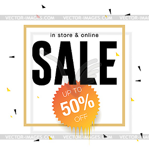 Sale banner template design, modern poster for - vector clipart