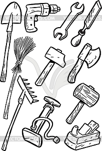 Cartoon tools - vector image