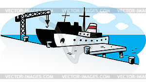 Wharf - vector clipart