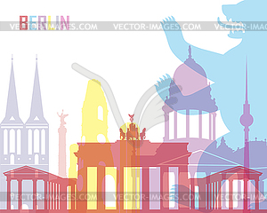 Berlin skyline pop - vector clipart / vector image