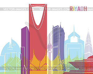 Riyadh skyline pop - color vector clipart