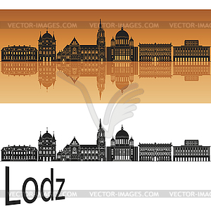 Lodz skyline - vector clip art