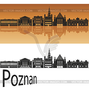 Poznan skyline - vector clipart