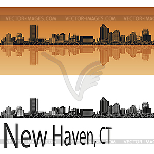 New Haven skyline - vector image