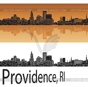 Providence, RI skyline - vector image