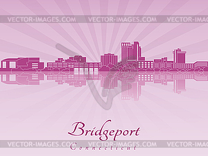 Бриджпорт КТ горизонта в фиолетовый сияющий орхидеей - векторное графическое изображение