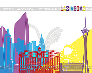 Las Vegas skyline pop - vector image