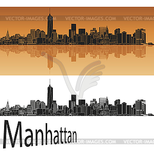 Manhattan skyline - vector image