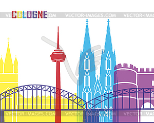 Cologne skyline pop - vector clipart