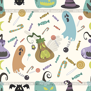 Halloween pumpkin pattern 0 - vector clipart