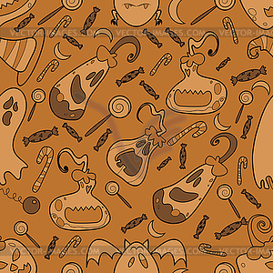 Halloween pumpkin pattern 0 - vector image