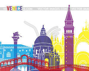 Venice skyline pop - vector clipart