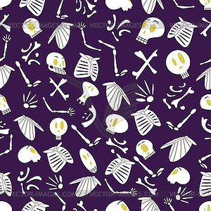 Halloween skeletons pattern 0 - vector image