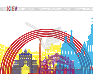 Kiev skyline pop - vector clipart