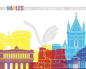 Naples skyline pop - vector image