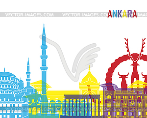 Ankara skyline pop - stock vector clipart