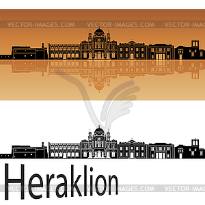 Heraklion skyline - vector clipart
