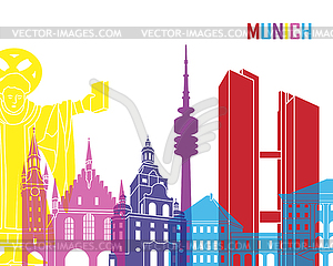 Munich skyline pop - vector image