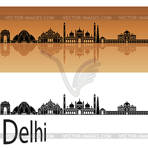 Delhi skyline - royalty-free vector image