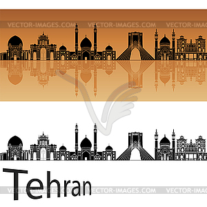 Tehran skyline - vector image