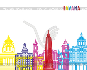 Havana skyline pop - vector clipart