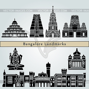 Bangalore Landmarks - vector image