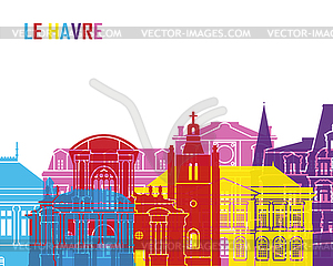 Le Havre skyline pop - vector clipart