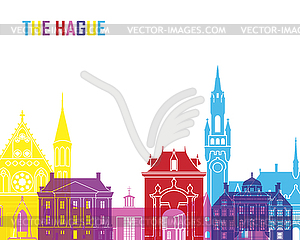 Hague skyline pop - vector clipart