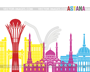 Astana skyline pop - vector clip art