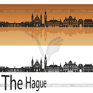 Hague V2 skyline - vector clip art