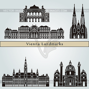 Vienna V2 Landmarks - vector image