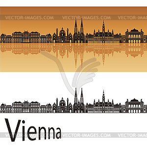 Vienna V2 skyline - royalty-free vector image