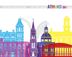 Athens Oh skyline pop - vector image