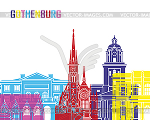 Gothenburg skyline pop - vector clipart