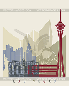 Las Vegas skyline poster - vector image
