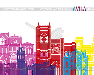 Avila skyline pop - vector image