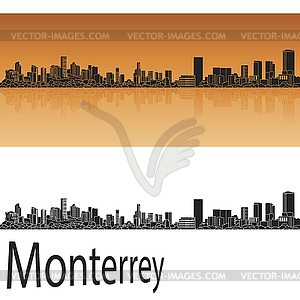 Monterrey skyline - vector clipart