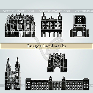 Бургос Достопримечательности - графика в векторном формате