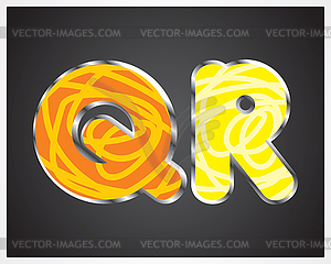 Colorful abstract lines alphabet  - vector image