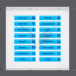 Web Design buttons Theme - vector image