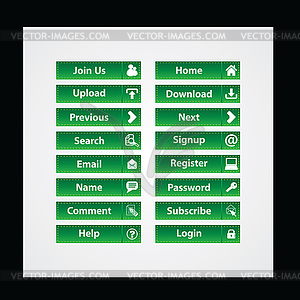 Web Design buttons Theme - vector image